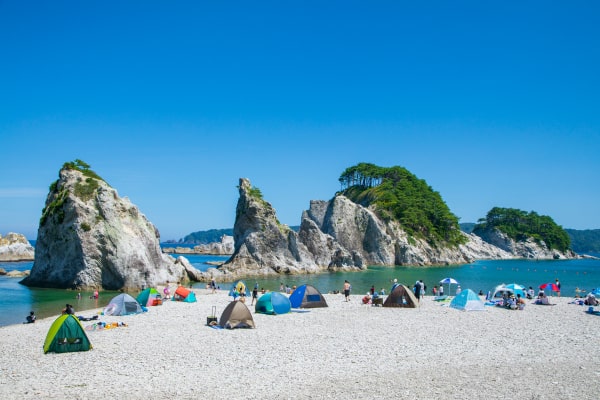 8月 夏の暑さ浄土ヶ浜 岩手県